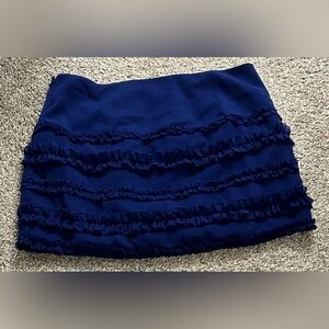 Jacob Ultramarine Blue Ruffled Mini Skirt